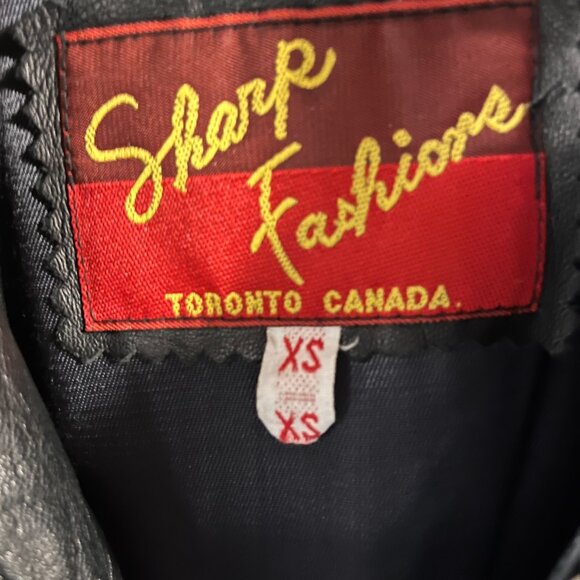 Women's Vintage Dress Leather Coat, Black, Size XS/S - Picture 5 of 6